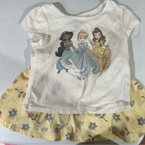 Disney princess shirt and skirt